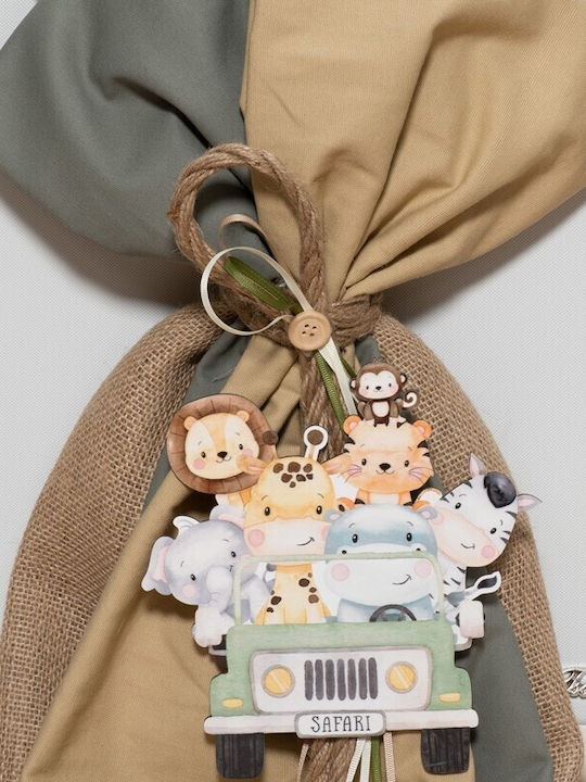 Makis Tselios Fashion Baptism Set with Animals Theme OA23610