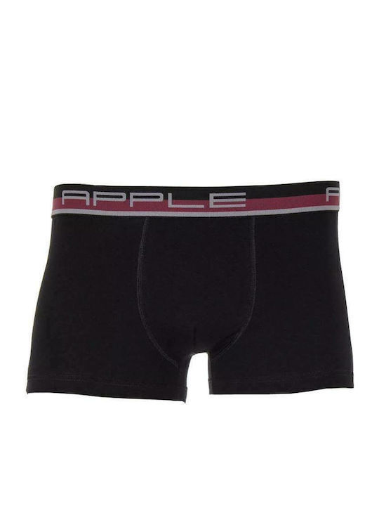 Apple Boxer Boxeri pentru bărbați Negru/Roșu 1Pachet