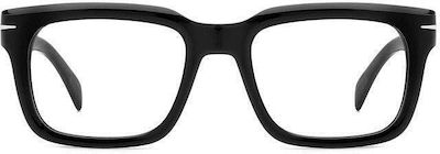 David Beckham Plastic Eyeglass Frame Black DB 7107 807