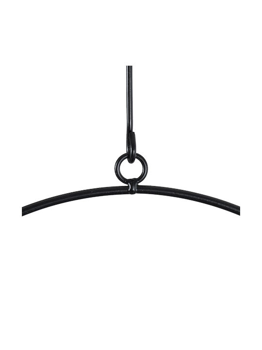 GloboStar Tilos Suspendat Ghiveci Metalic Negru 35x35x15εκ.