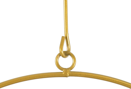 GloboStar Tilos Suspendat Ghiveci Metalic Auriu 35x35x15εκ.