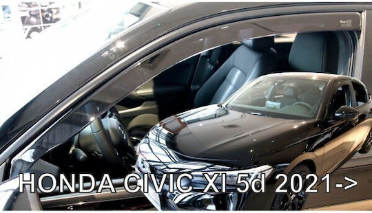 Heko Satz Windabweiser Vordere und Hintere Dark Fime für Honda Civic 2021+ 4Stück