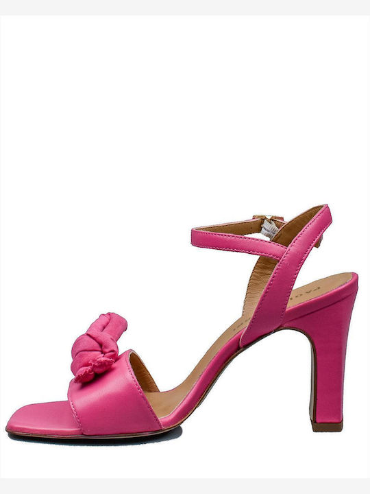 Leder Sandalen Fuchsie