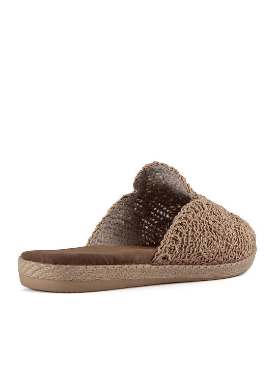 Flat Mules σε Μπεζ Χρώμα