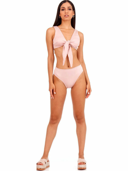Bikini Set Triangle Top & Slip Bottom Pink