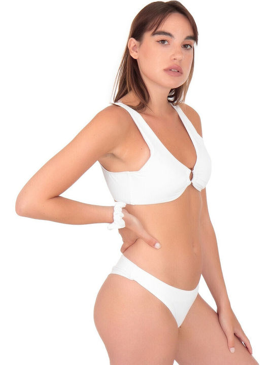 Bikini Set Bra & Brazil Bottom White sws-22201 (wht)