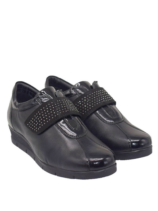 SABINO MOCASINI DE DAMĂ-CASUAL-EXTRA LIGHT/SOFT-EASTERN-AIR-SOLE-NEGRU DIN PIELE DE PATENT