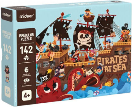 Παιδικό Puzzle Πειρατικό Καράβι για 4+ Ετών 142pcs MiDeer