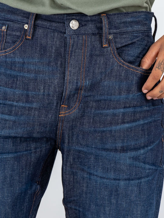 Dean Ανδρικό Παντελόνι Τζιν Ελαστικό με Loose Tapered Εφαρμογή Μπλε