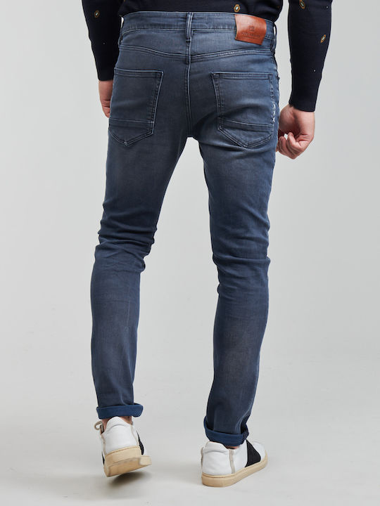 Scotch & Soda Pantaloni de Bărbați din Jean în Croială Skinny Albastru