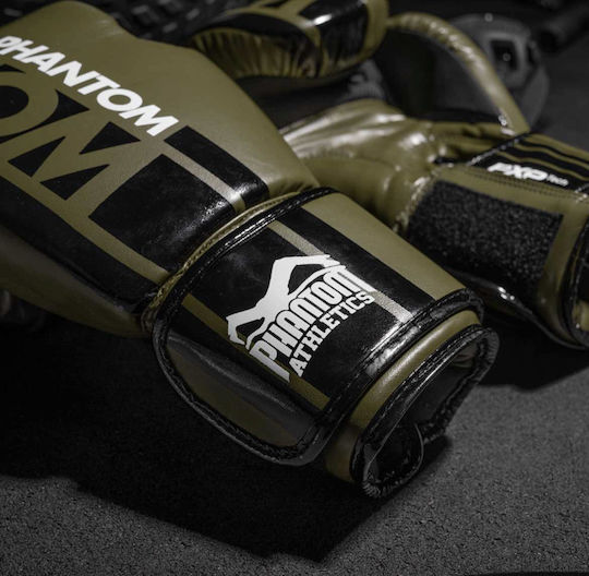 Phantom Boxing Gloves made of Synthetic Leather for Match Green