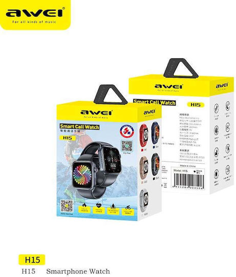 Awei H15 Smartwatch με Παλμογράφο (Μαύρο)