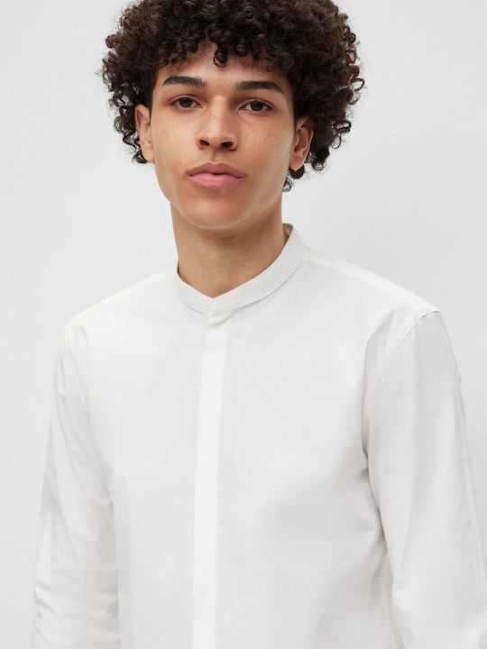 Enrique Long-sleeved Cotton Shirt White