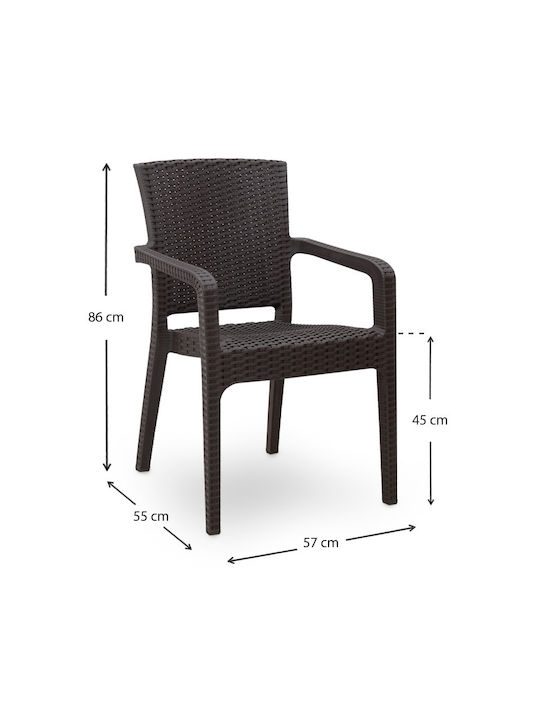 Scaun De Exterior Din Polipropilenă Clio Maro 57x55x86cm