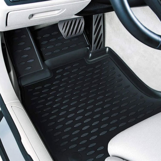 Novline Set of Front and Rear Mats 4pcs Tray Type for BMW Series 1 F40 5D 2019 Black