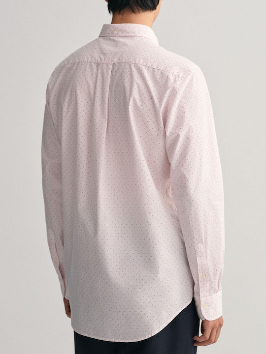 Gant Herrenhemd Langärmelig Baumwolle Polka Dot Rosa