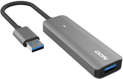 NOD Fusion Metal Hub 2.2 USB 3.2 Hub 4 Anschlüsse mit USB-A Verbindung Gray