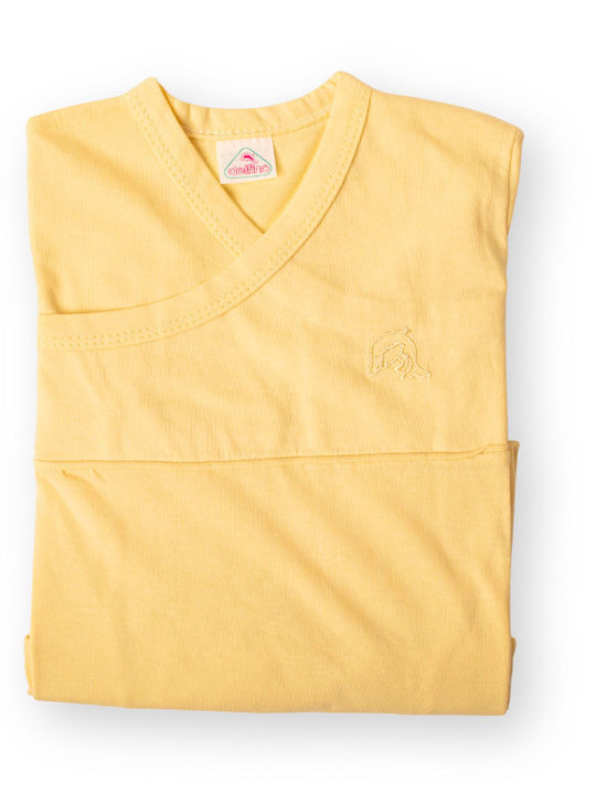 Summer overalls - nightdress 100% cotton DELFINO S006 Mustard