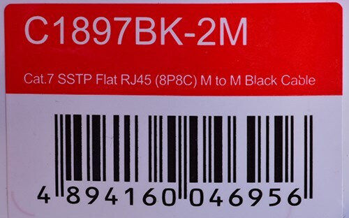 Unitek Flat U/UTP Cat.7 (10Gbps) Καλώδιο Δικτύου Ethernet 2m Μαύρο