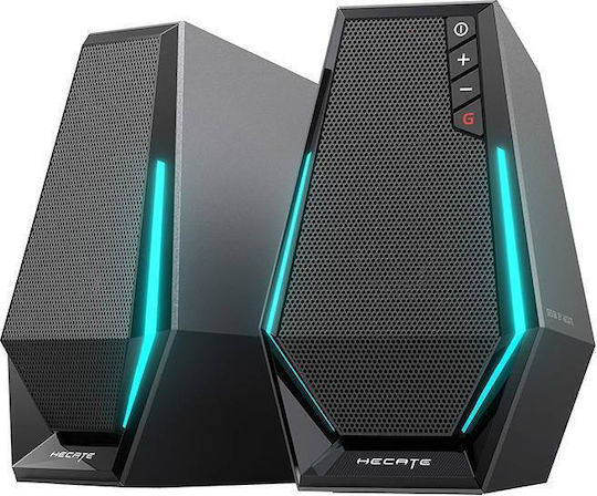Edifier G1500 Max Ηχεία Υπολογιστή 2.1 με RGB Φωτισμό και Bluetooth Ισχύος 30W σε Μαύρο Χρώμα