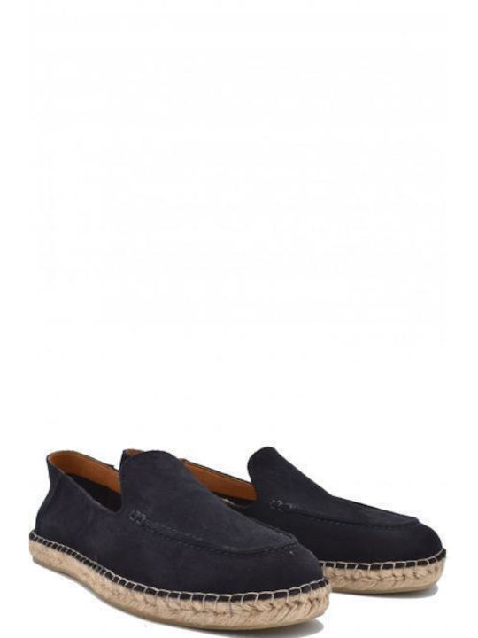 Frau Men's Leather Espadrilles Navy Blue