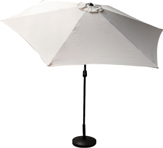 Umbrelă Rotundă Din Aluminiu Graciosa Bej / Negru Φ3xÎ2,55m