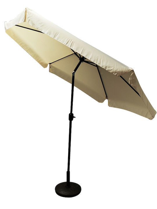 Umbrelă Rotundă Din Aluminiu Anami Bej / Negru Φ3xÎ2,45m