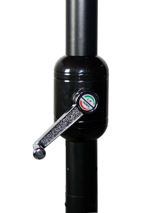 Umbrelă Rotundă Din Aluminiu Anami Bej / Negru Φ3xÎ2,45m