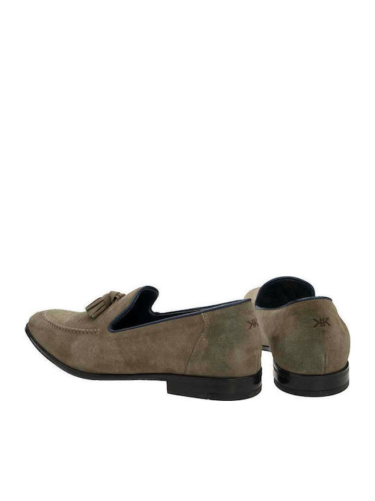 Δερμάτινα Ανδρικά Loafers σε Μπεζ Χρώμα