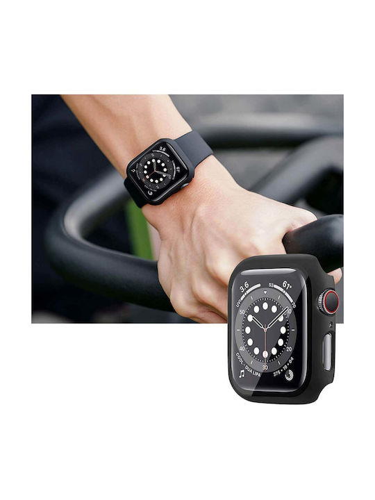 Tech-Protect Defense 360 Plastic Case with Glass in Transparent color for Apple Watch 44mm