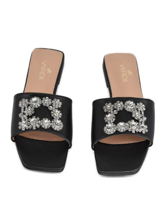 Flache Sandalen für Damen in Schwarz Farbe