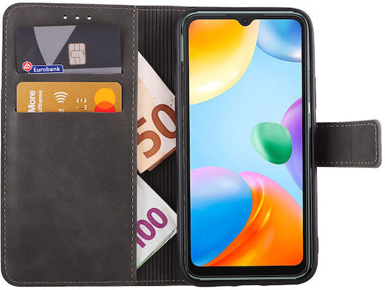 Lime Essential Magnet Book Δερματίνης Γκρι (Redmi 10C)
