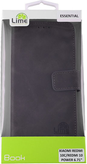 Lime Essential Magnet Book Δερματίνης Γκρι (Redmi 10C)