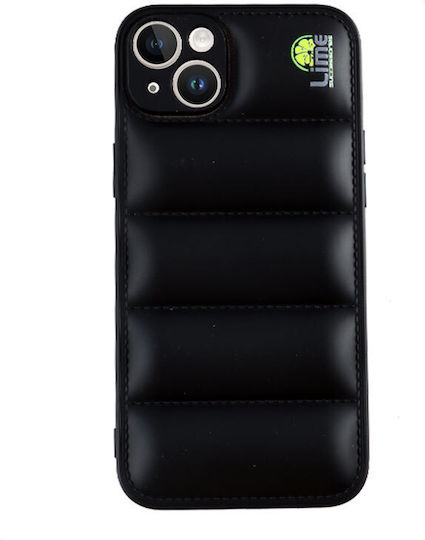 Lime Bumpy Puffer Back Cover Σιλικόνης με Λουράκι Μαύρο (iPhone 14 Plus)