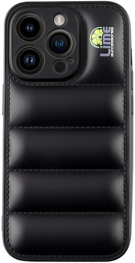 Lime Bumpy Puffer Задна корица Силикон с Каишка Черен (iPhone 12 Pro Max)