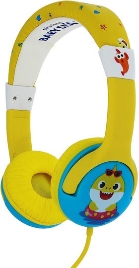 OTL Baby Shark Holiday Ενσύρματα Παιδικά On Ear Ακουστικά Κίτρινα