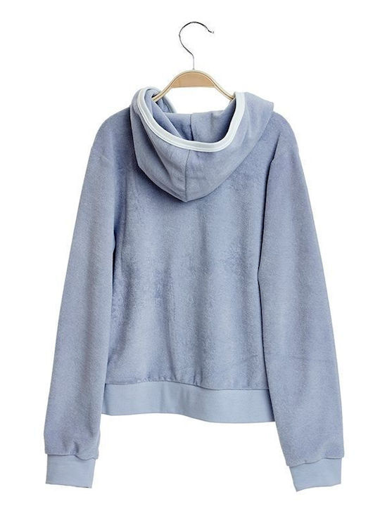 SugarFree Girls Fleece Hooded Sweatshirt with Zipper Gray