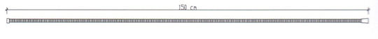 Tema Σπιράλ Ντουζ Inox 150cm Ασημί