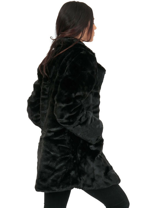 Women's Long Fur Black