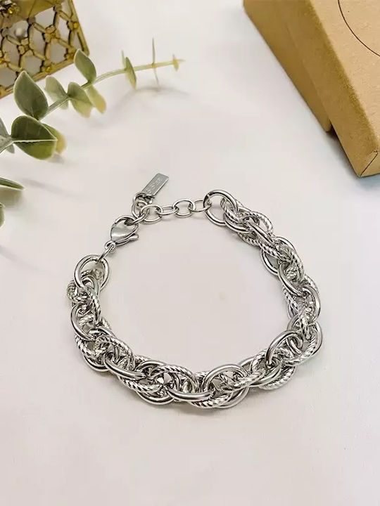 Stainless Steel Chain Bracelet Silver Awear Faiza Silver