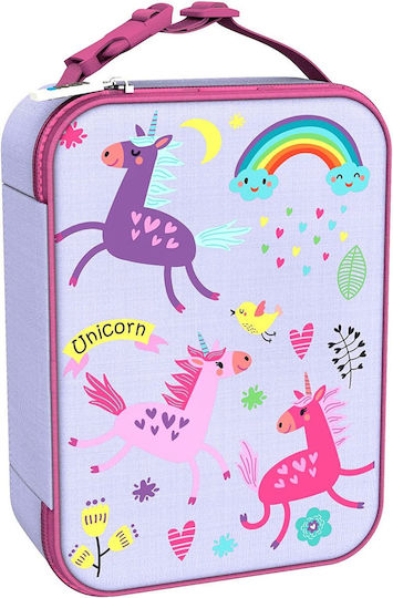 Ion8 Kids' Insulated Lunch Bag Handbag Pink Unicorns 4.2 Litres 19.5x8x26.5cm