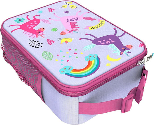 Ion8 Kids' Insulated Lunch Bag Handbag Pink Unicorns 4.2 Litres 19.5x8x26.5cm