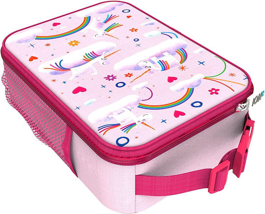 Ion8 Kids' Insulated Lunch Bag Handbag Pink Unicorns 4.2 Litres 19.5x8x26.5cm