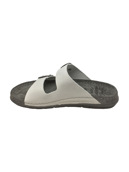 Ανατομικά Δερμάτινα Ανδρικά Σανδάλια synny sandals ettore 2202 white