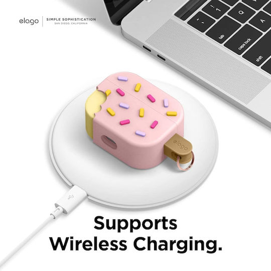 Elago Ice Cream Husă cu cârlig Lovely Pink pentru Apple AirPods Pro 2