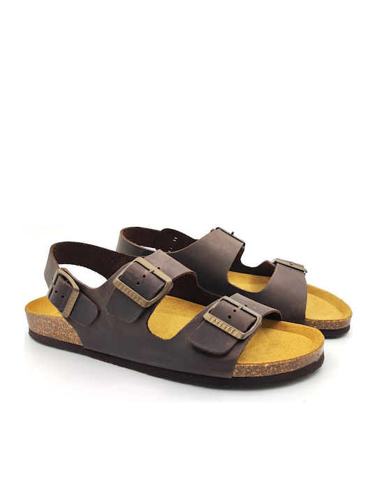 Δερμάτινα Ανδρικά Σανδάλια Dark Brown