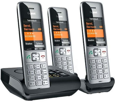 Gigaset COMFORT 500A Trio Cordless Phone (3-Pack) with Speaker Silver