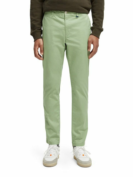 Scotch & Soda Herrenhose Chino Elastisch in Slim Passform Grün