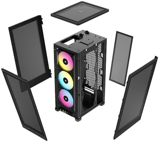 Corsair 2000D RGB Airflow ICUE Gaming Mini-Turm Computergehäuse Schwarz