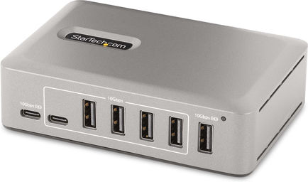 StarTech Hub USB 3.2 Cu 10 Porturi Cu Conectare USB-C Argintiu